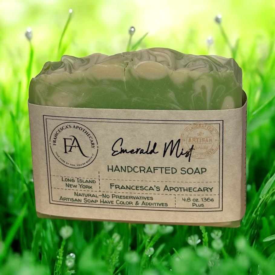 Luxury men's soap gift set including Jade Whisper, Azure Unisex, and Emerald Mist soaps, elegantly packaged in a white box.
