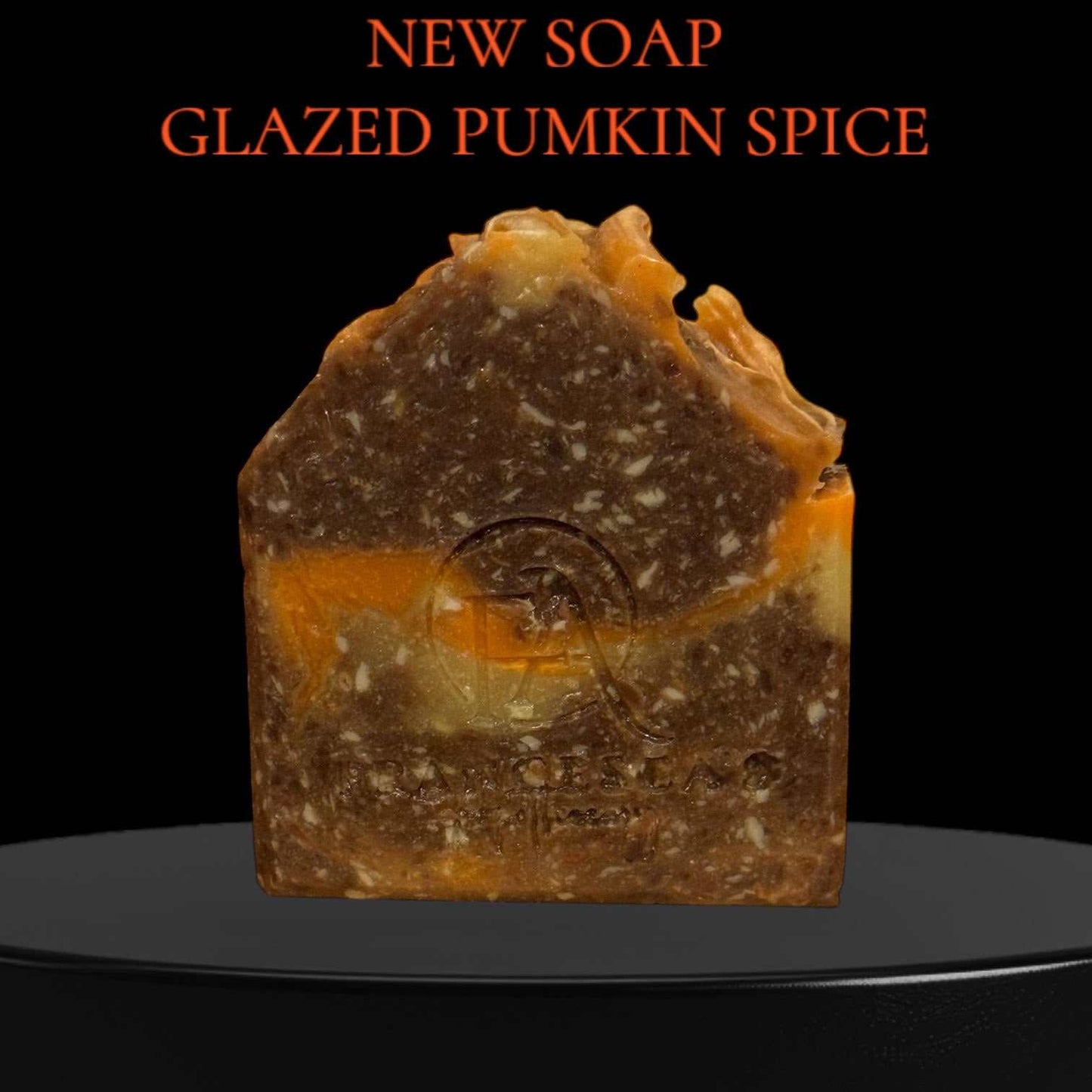 Glazed Pumpkin Spice Slice Soap with autumn scents of pumpkin, cinnamon, and vanilla.