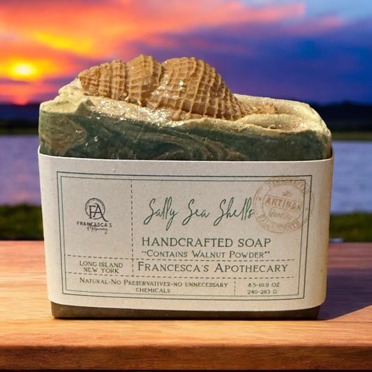 Sally Sea Shells Large Soap-Contains Walnut Shells Powder