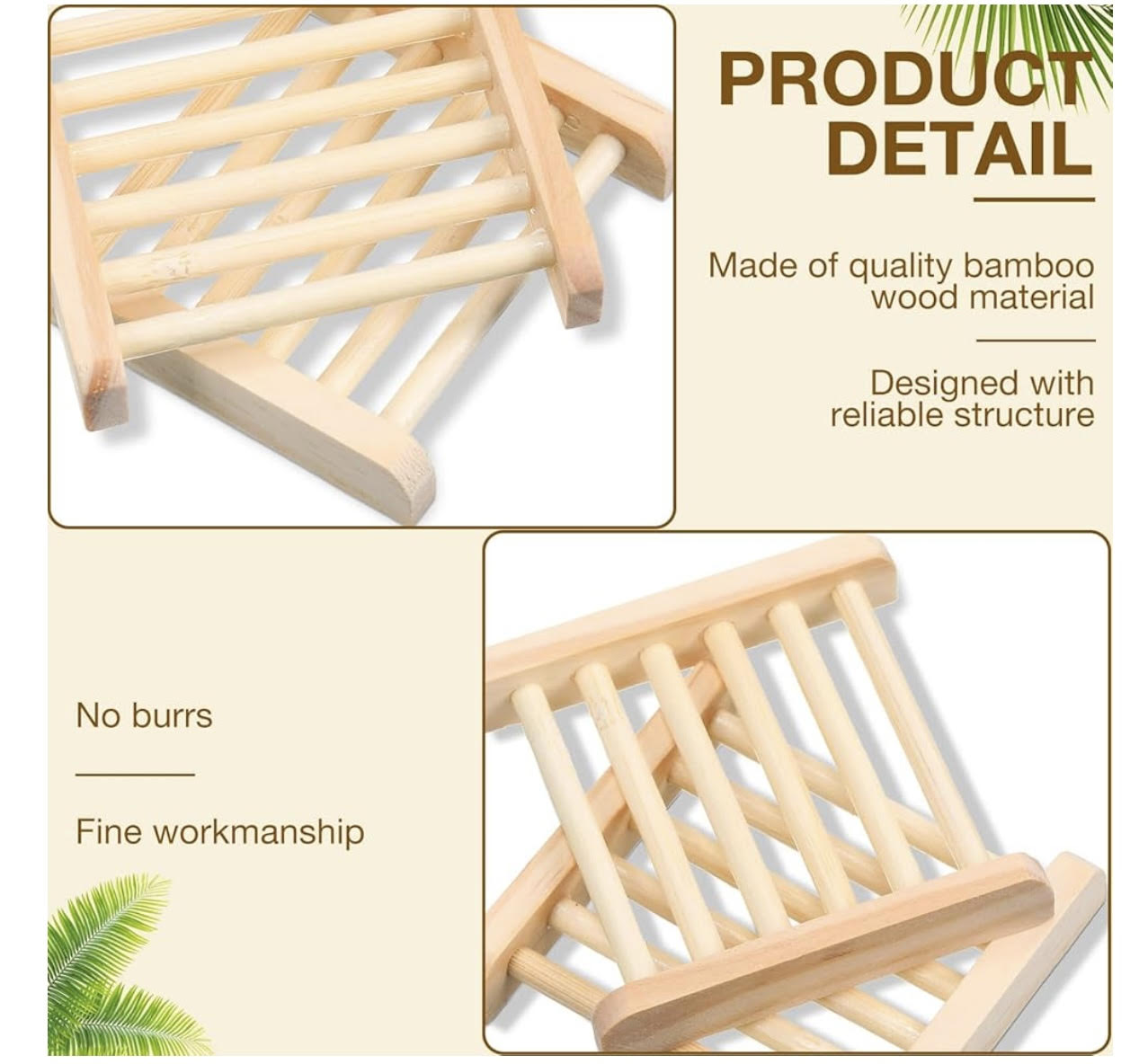 Bamboo Wood Soap Rack