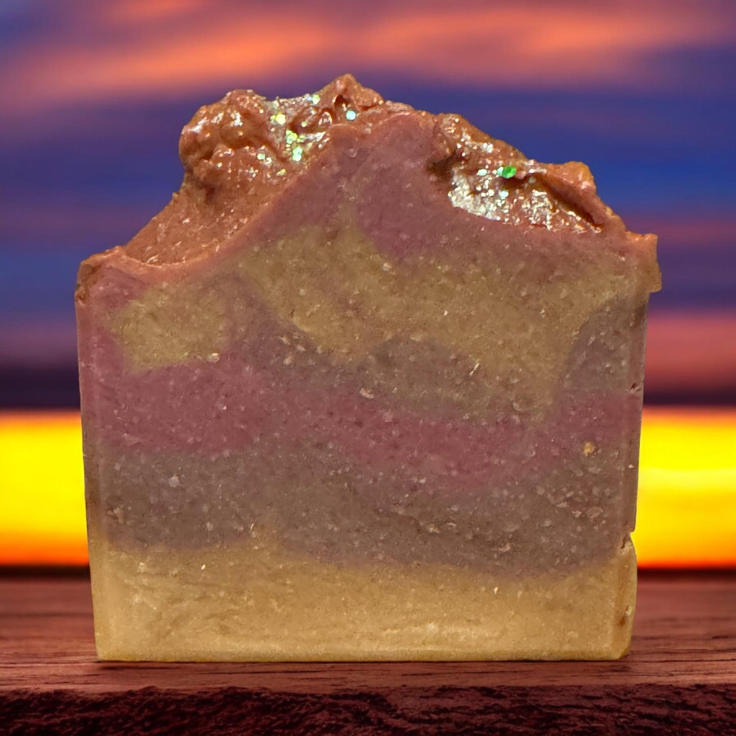 Sunset Pink Beach Soap (Walnut Shell Powder used in this soap)